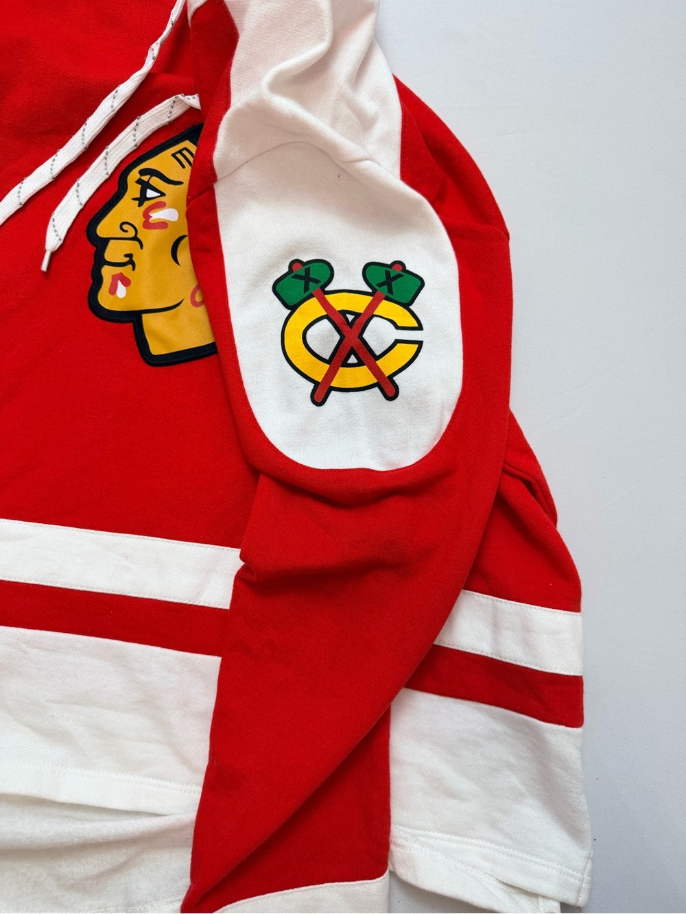 Majestic Red & White Lace-Up Hockey Pullover - Picture 4 of 5
